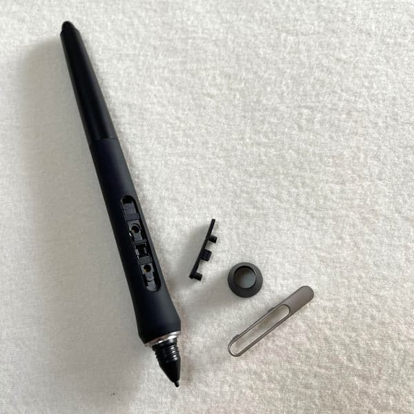 Skjermpenn sideknapp + mutter + pennspenne for Pro Pen 2 KP504e 503e