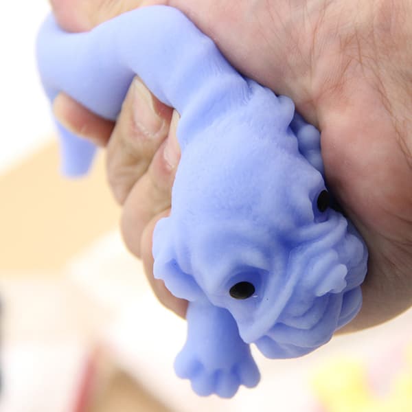 DIY sensorisk leketøy Papa hund form dekompresjonsleketøy for barn og voksne Blue