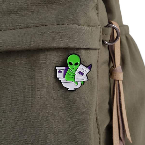 Alienmärke Pin Legeringsmaterial Perfekt present för utomjordiska entusiaster