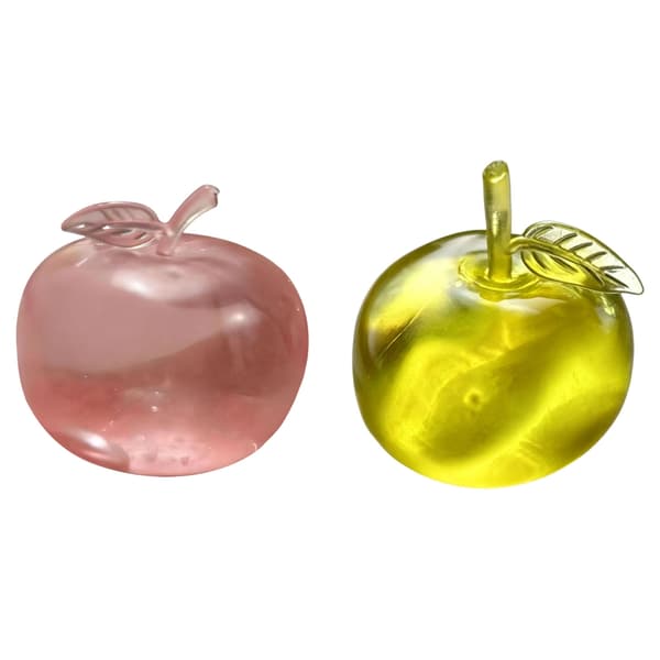 Realistiske epler klemmeleke, tøyelig design, håndterapi, angstlindring Pink Pack of three