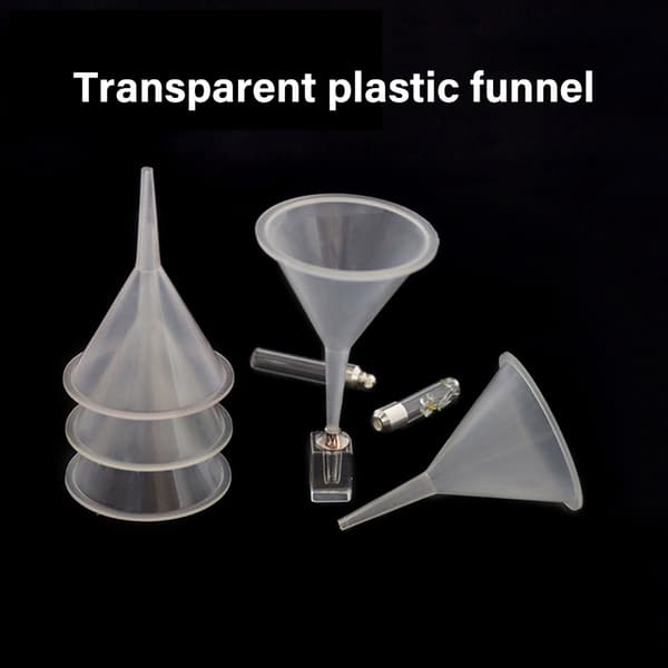 3 Delar/Set Plasttratt Vätskeöverföringstratt Klar Parfymtratt