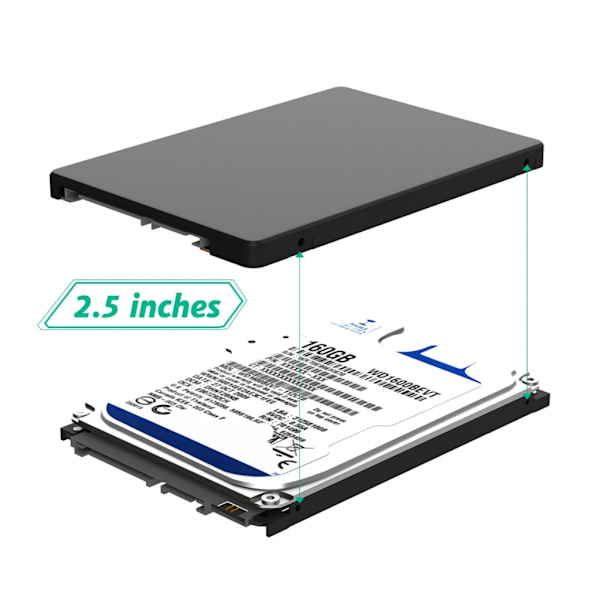M.2 NGFF Msata SSD'er til SATA3.0 2,5 tommer Adapter Harddisk Kabinet