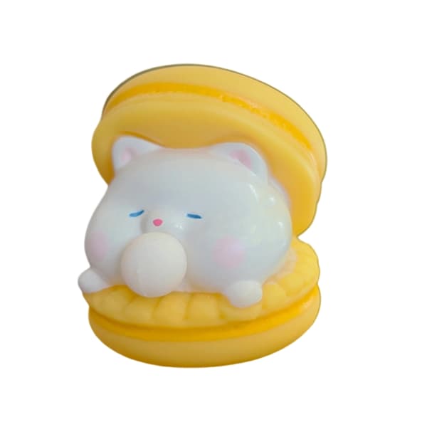 Myk Boble Burger Macaron Klemmeleke Trygg Sensorisk Lek Angstlindring Purple