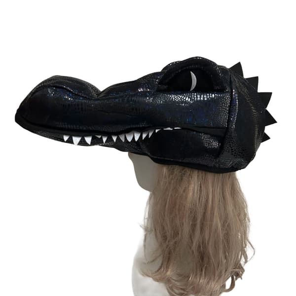 Realistisk Krokodillehode Maske Hatt Myk Pustende Hodeplagg Hatt For Halloween