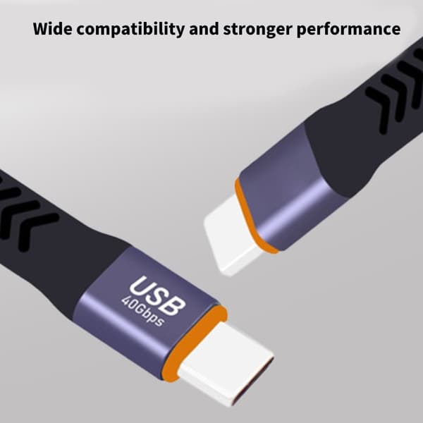 USB4.0 Kort Kabel USB C til USB C Forbindelse 100W Opladning, 40Gbps Overførsel
