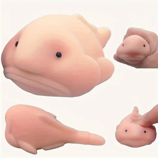 Chubby sensorisk legetøj angstlindring fisk gadget kompakt design børn voksne