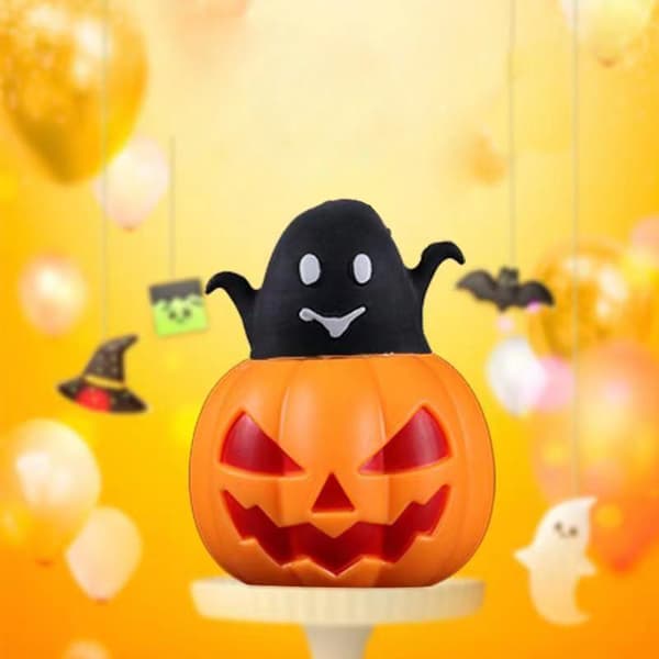 TPR Græskar, der springer ud, spøgelse Halloween Squeeze Græskar Fidget Legetøj til Autisme