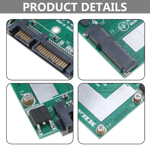 mSATA till 2.5in SATA3 6Gbps SSD Adapter Konverteringskort Mini PCIE SSD Adapter