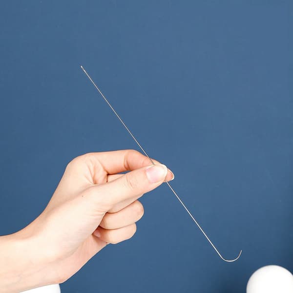 5 STK Store Øye Buede Perlenåler Rustfritt Stål Synåler DIY Perlesnurrnåler