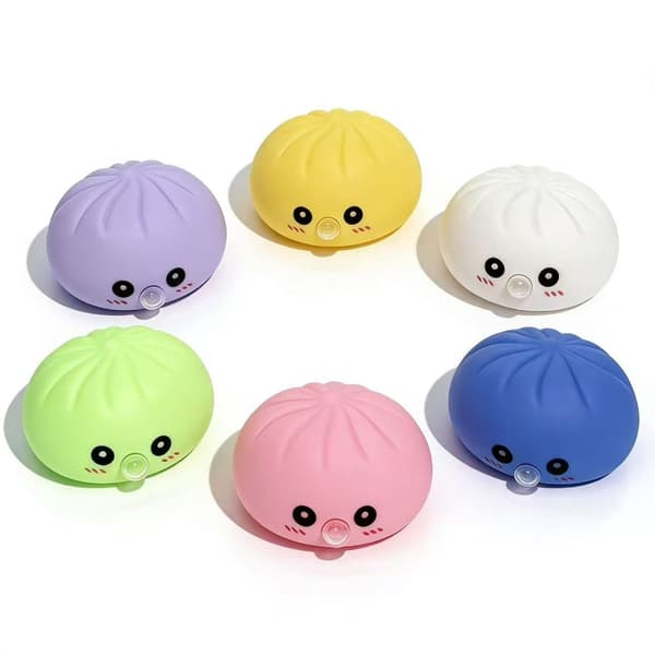 Dumpling Steamed Stuffed Bun Shape Squeeze Toy Hand Therapy Exercise Gadget 1