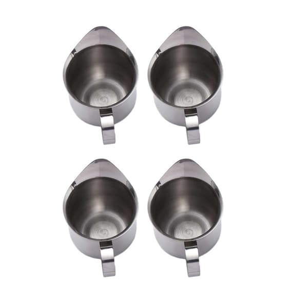 4 Stykker Mælkeskummerkande Rustfrit Stål Skridsikre Små Potter Mælkekander
