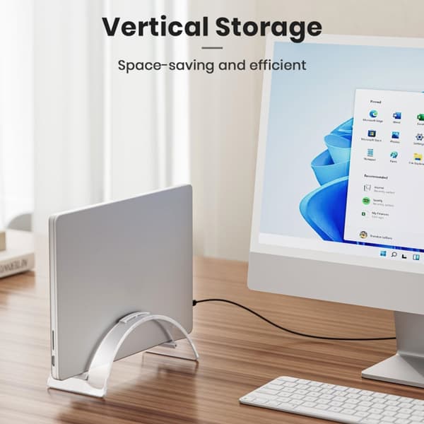 Akryl lodret stativ til skrivebord Usynlig notebook-stativholder til arbejde Robust