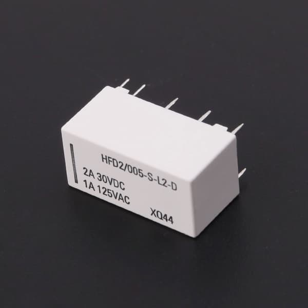 5V Spole Bistabil Låsrelä DPDT 2A 30VDC 1A 125VAC HFD2/005-S-L2-D Relä