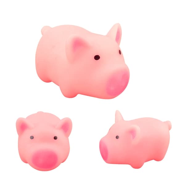 10 stk/sæt Squeeze Mini Lyserøde Grise Legetøj Søde Plastik Squeeze Lyd Grise Legetøj Pink