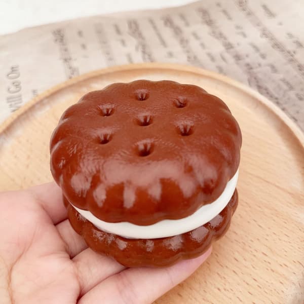 Sandwich Cookie Squeeze Toy Håndafslapning Stressreduktion Sensorisk Klemmelegetøj