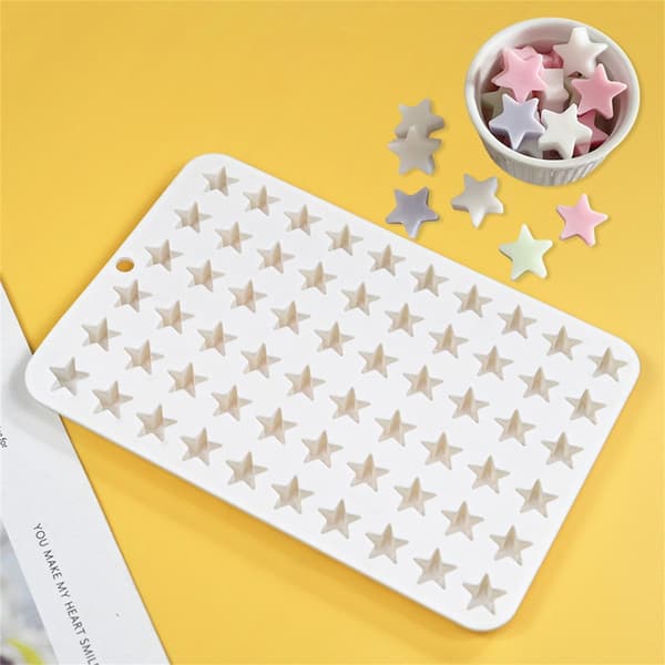 60-hulls stjerneformet silikonform DIY kake bakverk bakeform fondantform