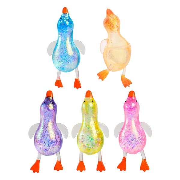 Ankaformad stressavlastande klämleksak Hållbart säkert material Bärbar leksak Color random