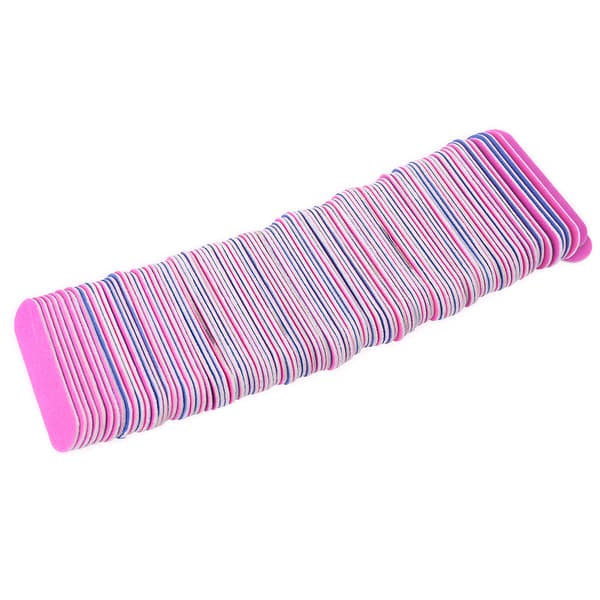100 st Nagelkonst Manikyr 2 Sidor Buffning Sandpapper Nagelfilar Nagelbuffer Verktyg Glans