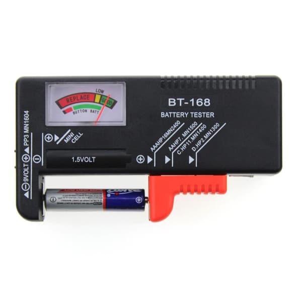 Universal Batteritester for AA AAA 9V 1.5V Knappcellebatterier