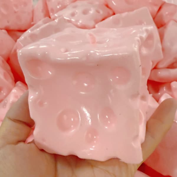 Stor Størrelse Ost Relief Bold Klemme Gummi Sensorisk Legetøj Plast Tekstur 2pcs