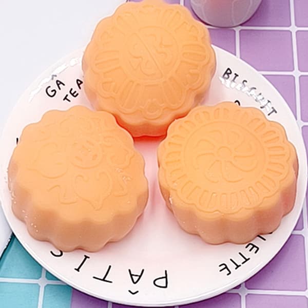 Simulering Månekage Stressbolde Klembar Stressaflaster til Børn Moon cake