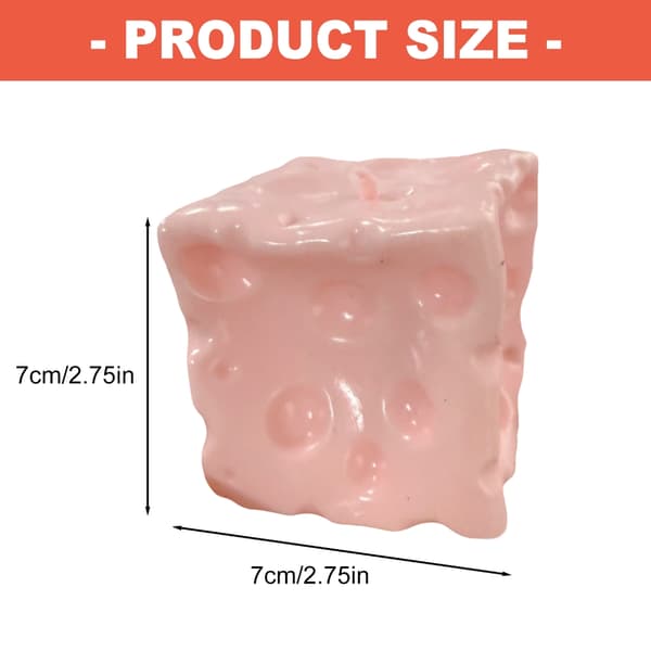 Stor Størrelse Ost Relief Bold Klemme Gummi Sensorisk Legetøj Plast Tekstur 2pcs