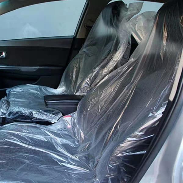 Plaststolskydd Engångs bilstolskydd Fordonsstol Dammtäta skydd