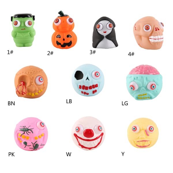 Halloween Legetøj Stressaflastning til Børn Piger Drenge Helligdagsfest Ghost Head