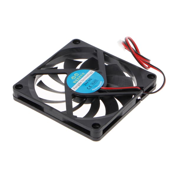 8010 DC 24V 2-Pin Køleventilator 80mm Støjsvag CPU-ventilator DC Børsteløs med 23cm