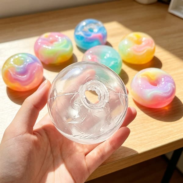 Lättviktig 6 cm tom bollskal för DIY sensorisk leksak och avslappning 10PCS