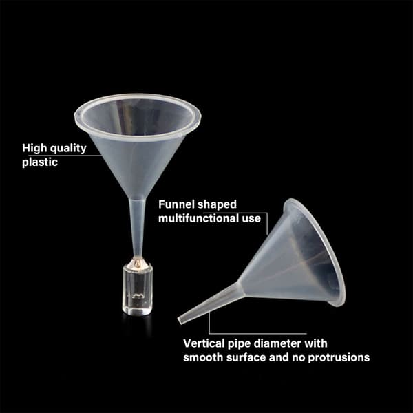 3 Delar/Set Plasttratt Vätskeöverföringstratt Klar Parfymtratt