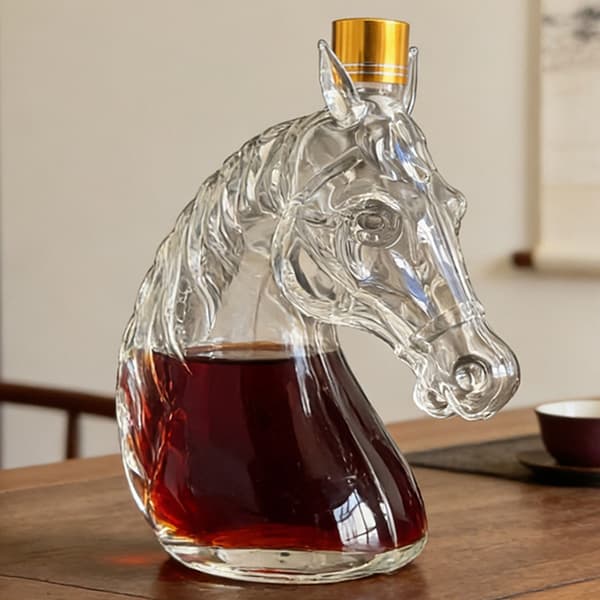 Elegant Hestehoved Bourbonflaske Vinkaraffel til Nem Rengøring
