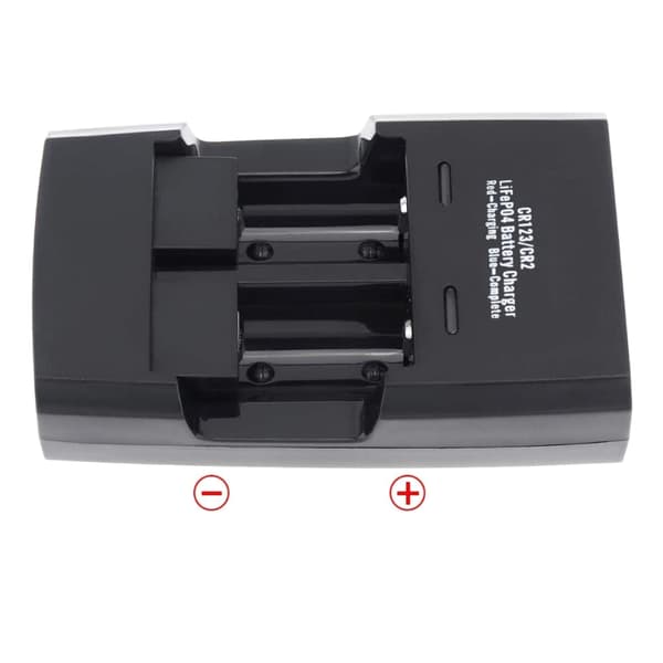 Batterilader 2-spors USB-batterilader Bærbar lader for RCR123 RCR2
