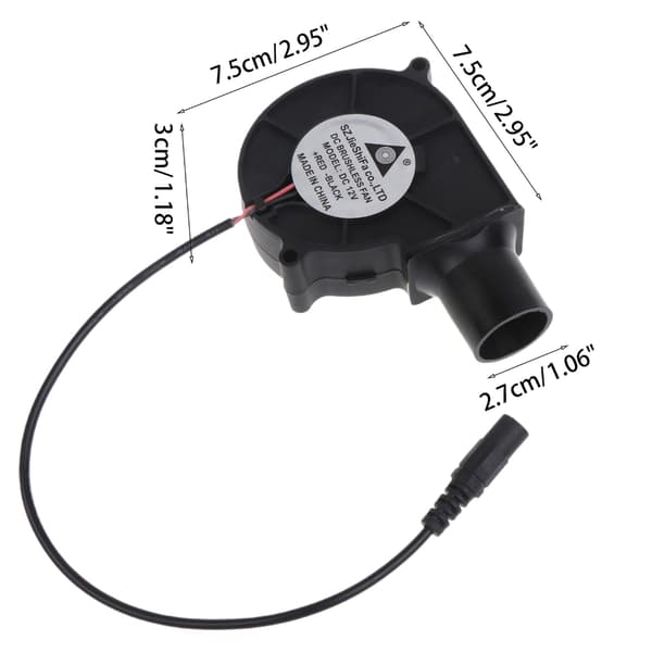 BBQ Luftblåser USB 5V 12V 5.5x2.1mm Bærbar Lett Elektrisk BBQ Vifte