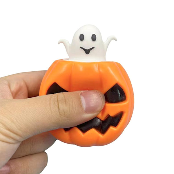 TPR Græskar, der springer ud, spøgelse Halloween Squeeze Græskar Fidget Legetøj til Autisme