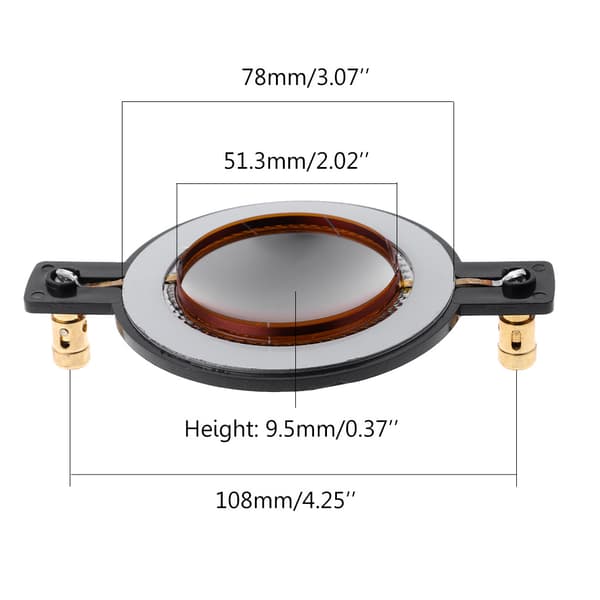 51.4mm 51.5mm Driver Høyttaler Film Diskant Svingspole Spole Tweeter