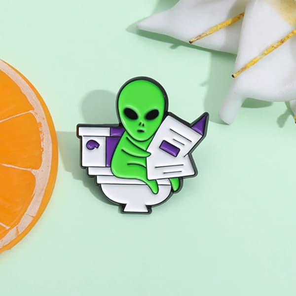 Alienmärke Pin Legeringsmaterial Perfekt present för utomjordiska entusiaster