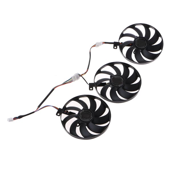 3 stk. 88MM VGA grafikkort køleventilator 7Pin 12V 0.5A til ROG STRIX RTX 2080