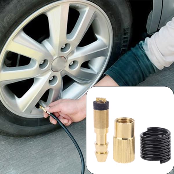 Kompakt adapter metall däckpump blåspistol adapter vrid-på-typ för pump