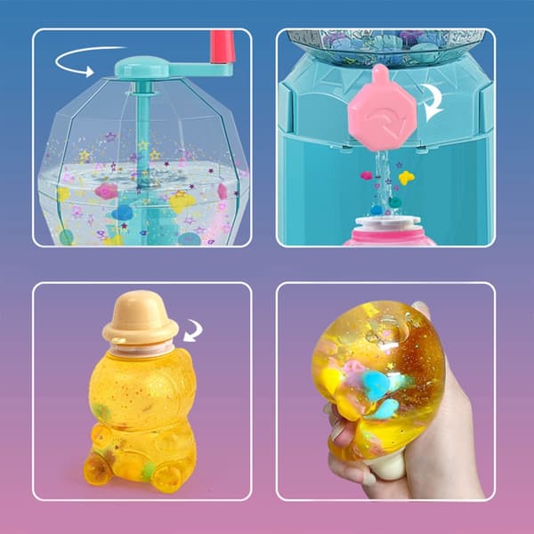 DIY Venting Toy Set Sensorisk Maltos Kläm Tecknad Djur Sensorisk Glitter 1
