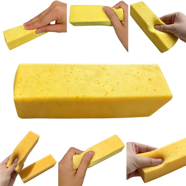 Simulering Smör Klämboll Stressavlastningsleksak för Handflexibel Träning Yellow