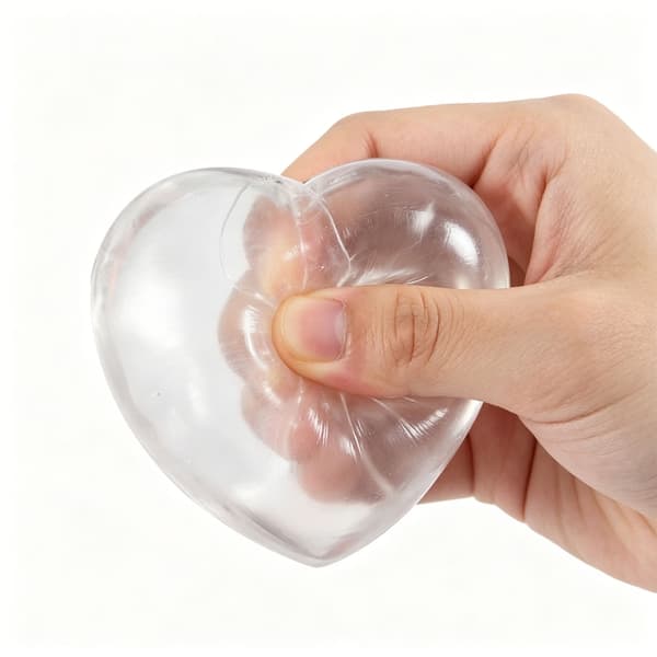 Morsom Hjerte Stressball Formbar Klemme Sensorisk Leke For Avslapning 1