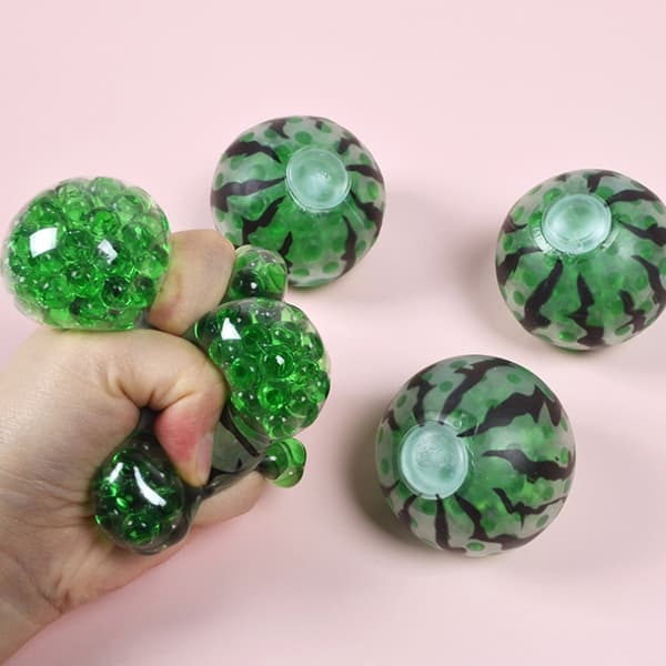 Vattenmelon Frukt Stressboll Mjuk Kläm Decompression Sensorisk Klämleksak