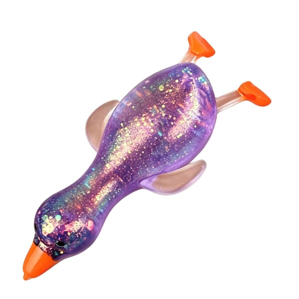 Glitter Squeeze Toy Anka Form Gadget Formbar Handterapi Stresslindring Purpless  pink
