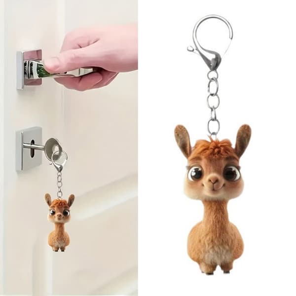 Elegant Alpacas Designs Nøglering Perfekt til Entusiaster af Unikke Stilarter