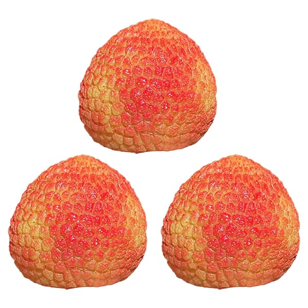 3 st sensorisk leksak Lychee Stressavlastande klämleksak Realistisk Lychee L