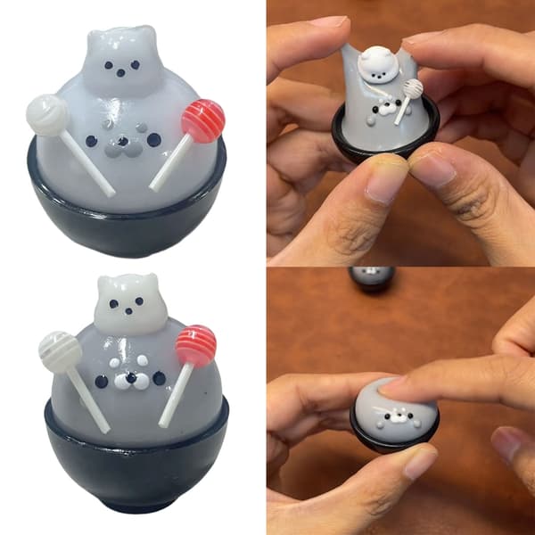Unik Säl Stressboll Elastisk Gummi Sensorisk Leksak Klämleksak White