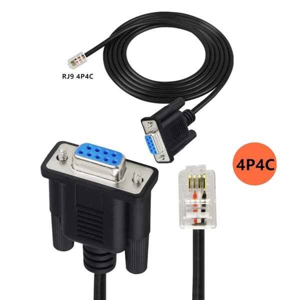 180CM RS232 DB9 hun til RJ9 han adapterkabel til netværksenheder