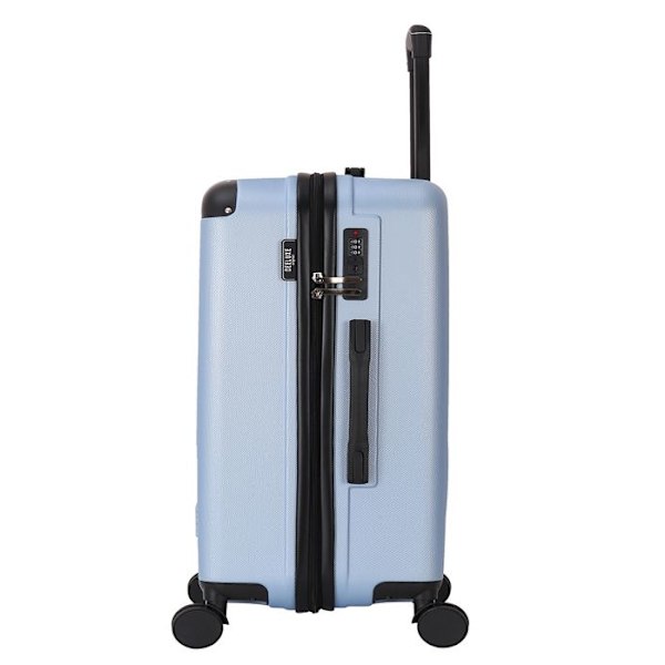 DEELUXE - Styv ABS 4-hjulig dubbelkabin resväska 55cm CITYVIEW ICE BLUE