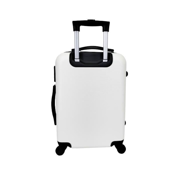 TROLLEY ADC - Stor hård kuffert med 4 dobbelthjul Let bagage 23kg 75x45x28cm ABS | Indbygget lås | Sommerfugl | Hvid Vit